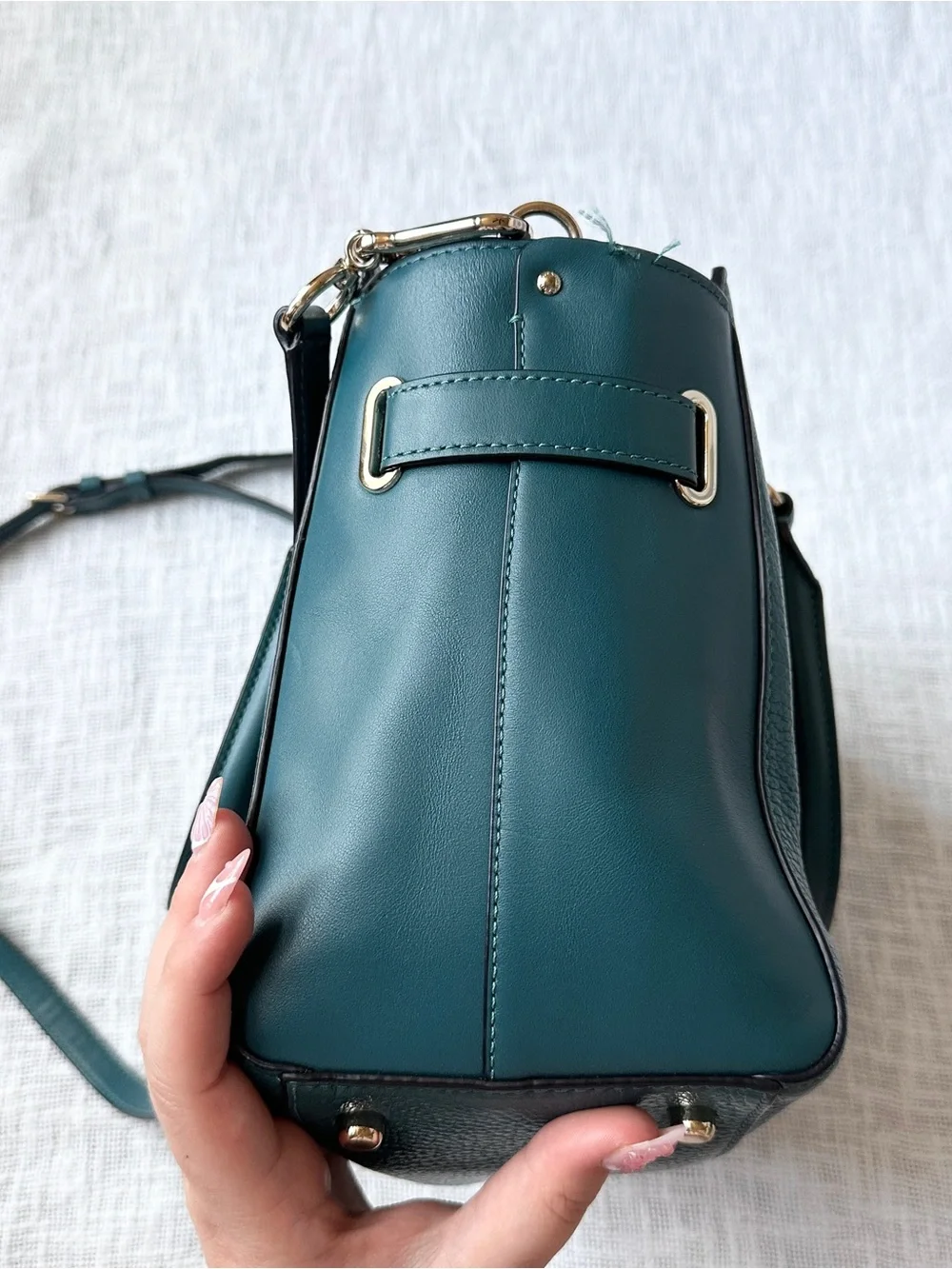 Coach Teal Pebble Blake Carryall Crossbody Purse/Wallet & Dustbag Set 🦚